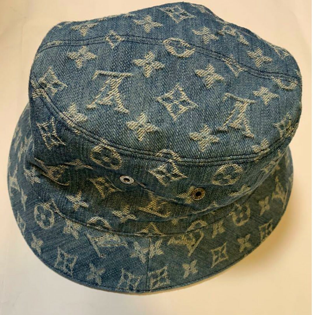 ルイヴィトンボネ・モノグラム エッセンシャルバケットハットデニム