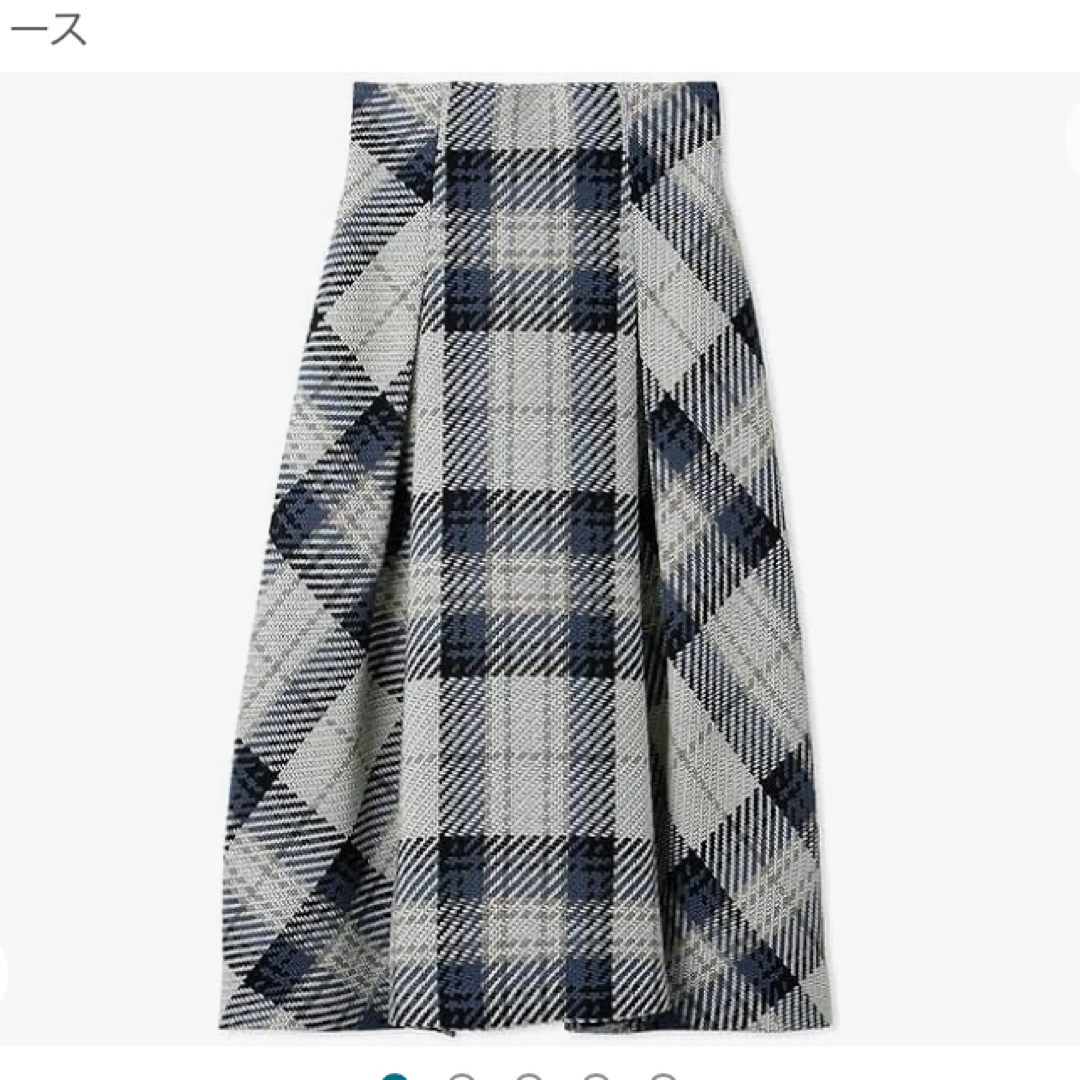 SNIDEL - ロービングチェックミディスカート アイボリー スナイデルの