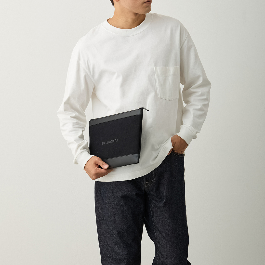 BALENCIAGA - 新品 バレンシアガ BALENCIAGA クラッチバッグ ネイビー