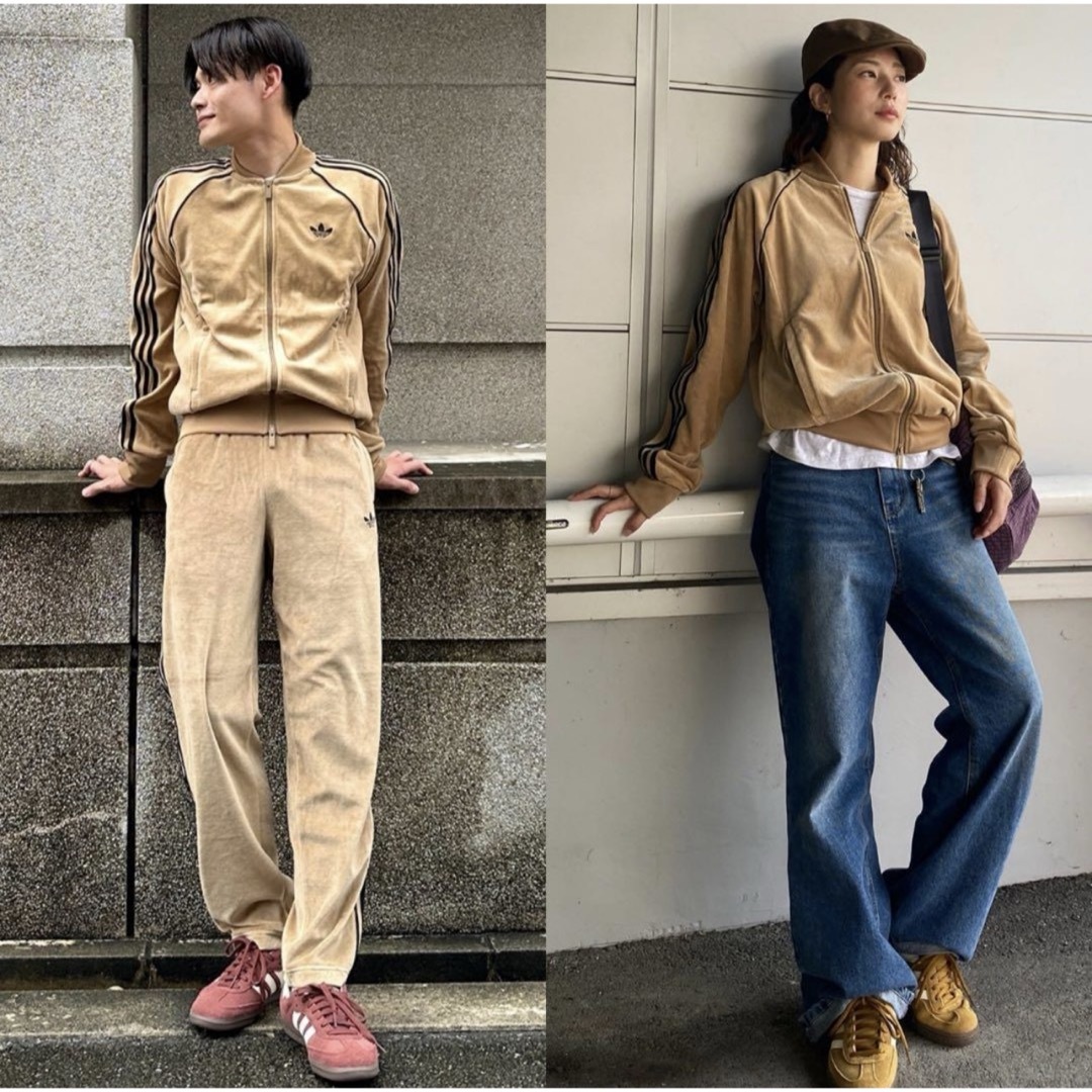 adidas Originals - 新品S】アディダス アディカラー ブラウン ベロア