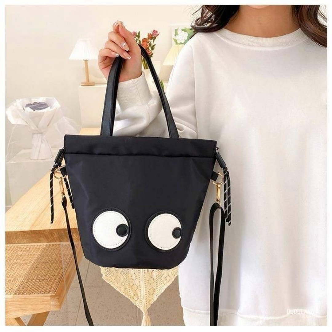 目玉バッグ キョロ目 ショルダーバッグ ユニーク 目立つ 2way ブラック
