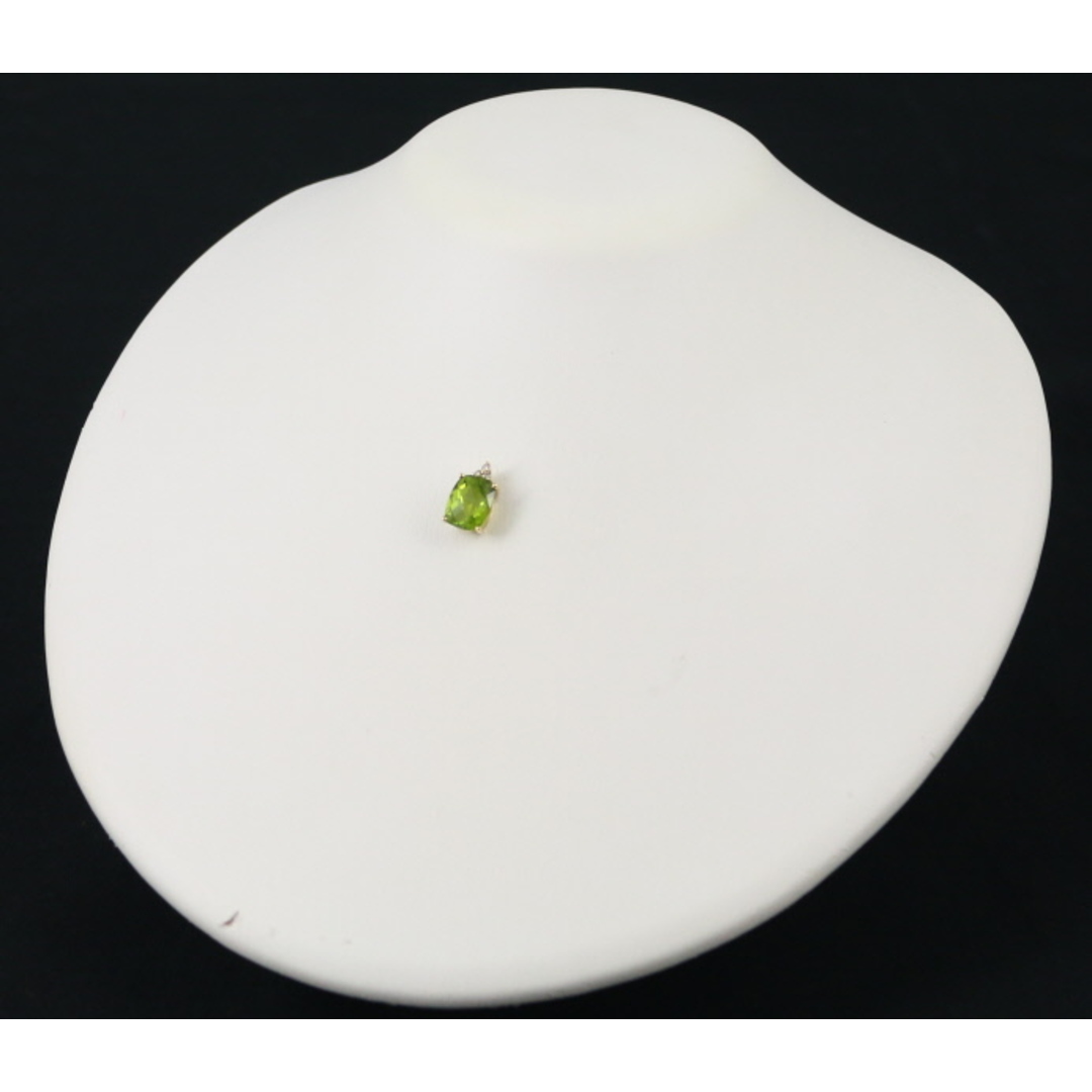 GSTV ペンダントトップ ペリドット 3.00ct ブラウンダイヤ K18YG の