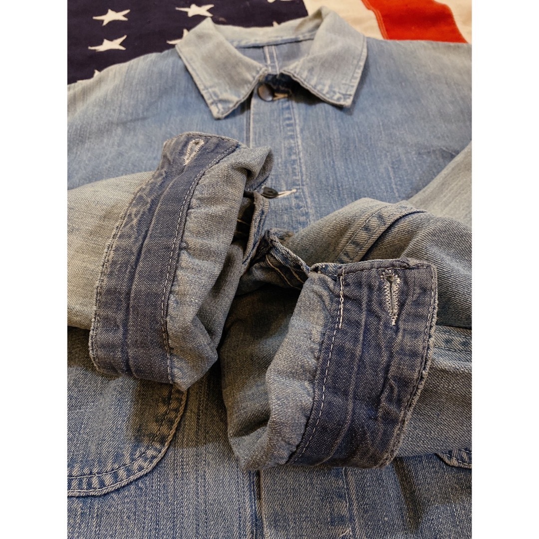 VINTAGE - 超希少!VTG40'sWWII大戦モデルデニムカバーオール尿素ボタン