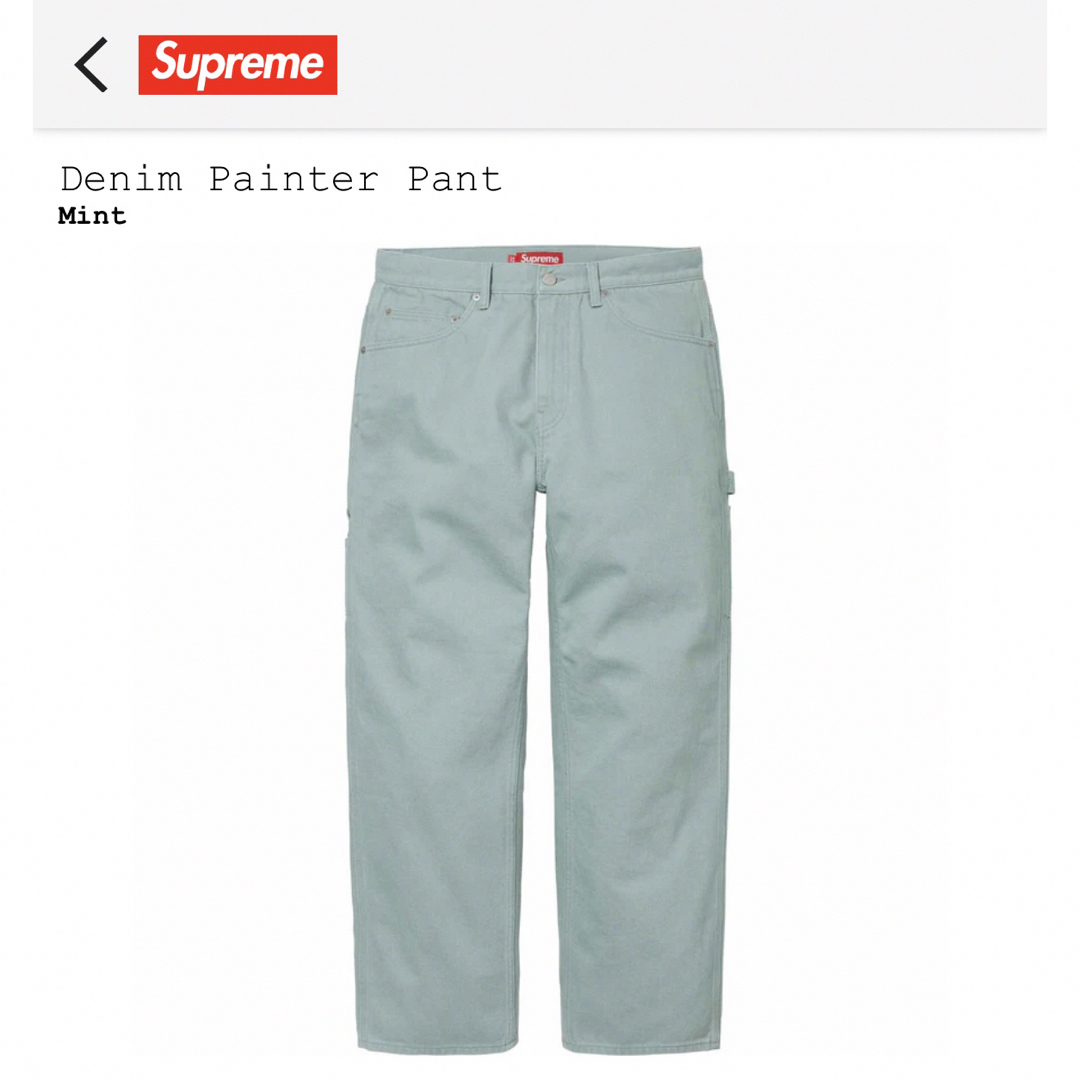 Supreme - 24S/S Supreme Denim Painter Pant Mint 32の通販 by