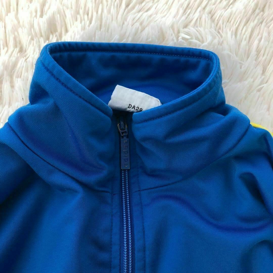 adidas - Adidasアディダス トラックジャケットブルー青黄色ライン古着