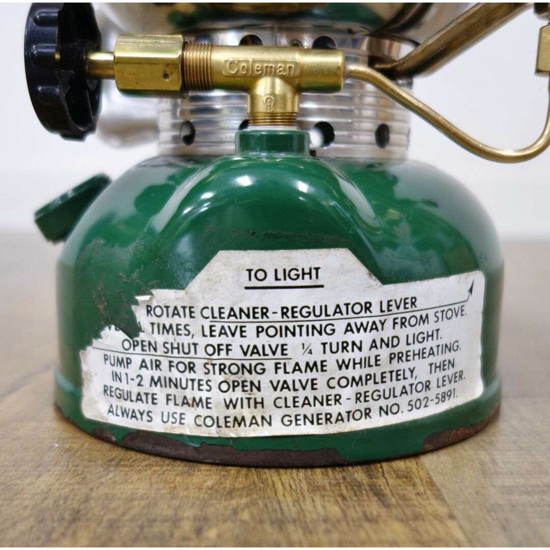 コールマン Coleman ガソリン シングルバーナー 502 1890年製 6月