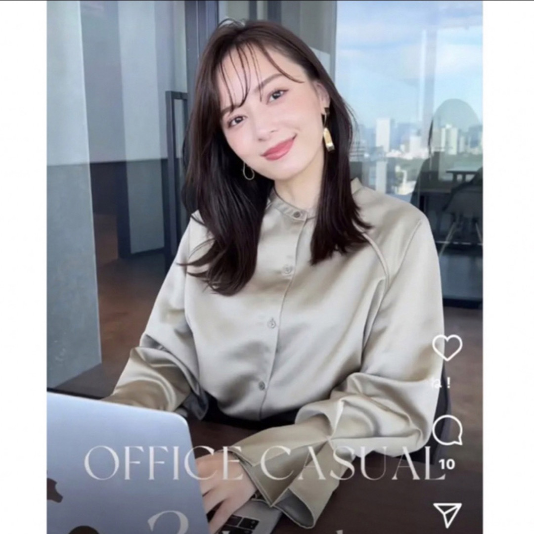 ánuans - anuans サテンパイピングラグランブラウスの通販 by ☆'s