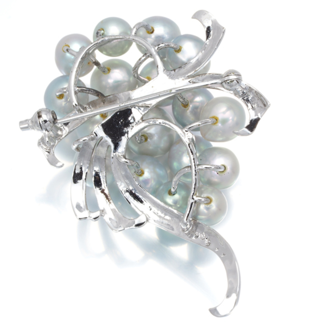 TASAKI - タサキ ブローチ グレーパール アコヤ真珠 5.6-7.6mm