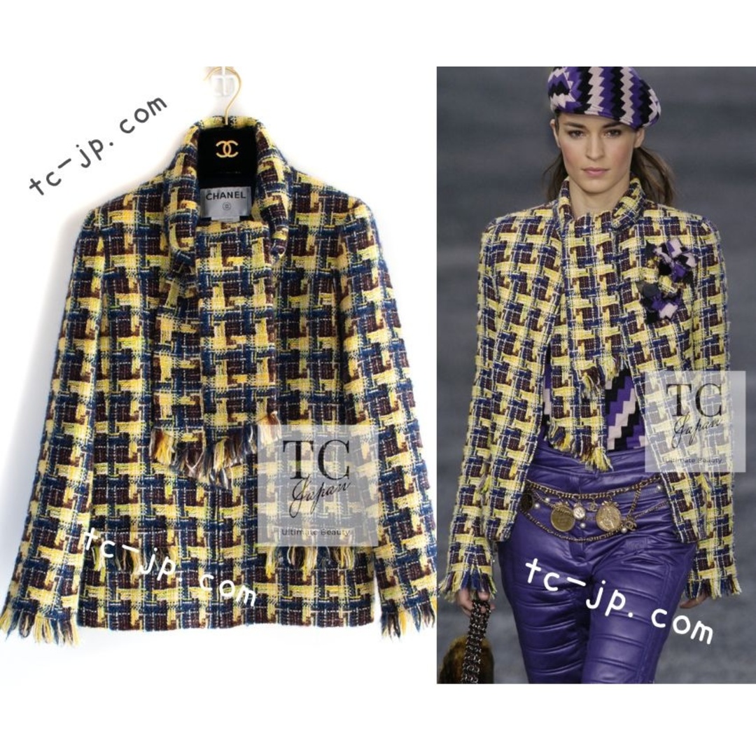 CHANEL - シャネル ジャケット 36 CHANEL イエロー ウール コットン