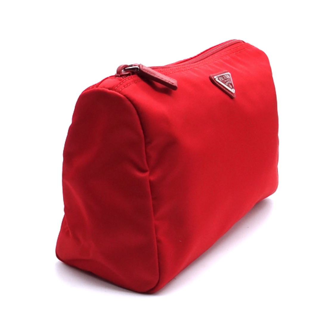 PRADA - プラダ ナイロン ポーチ トライアングルロゴ レッド 赤 1NA012