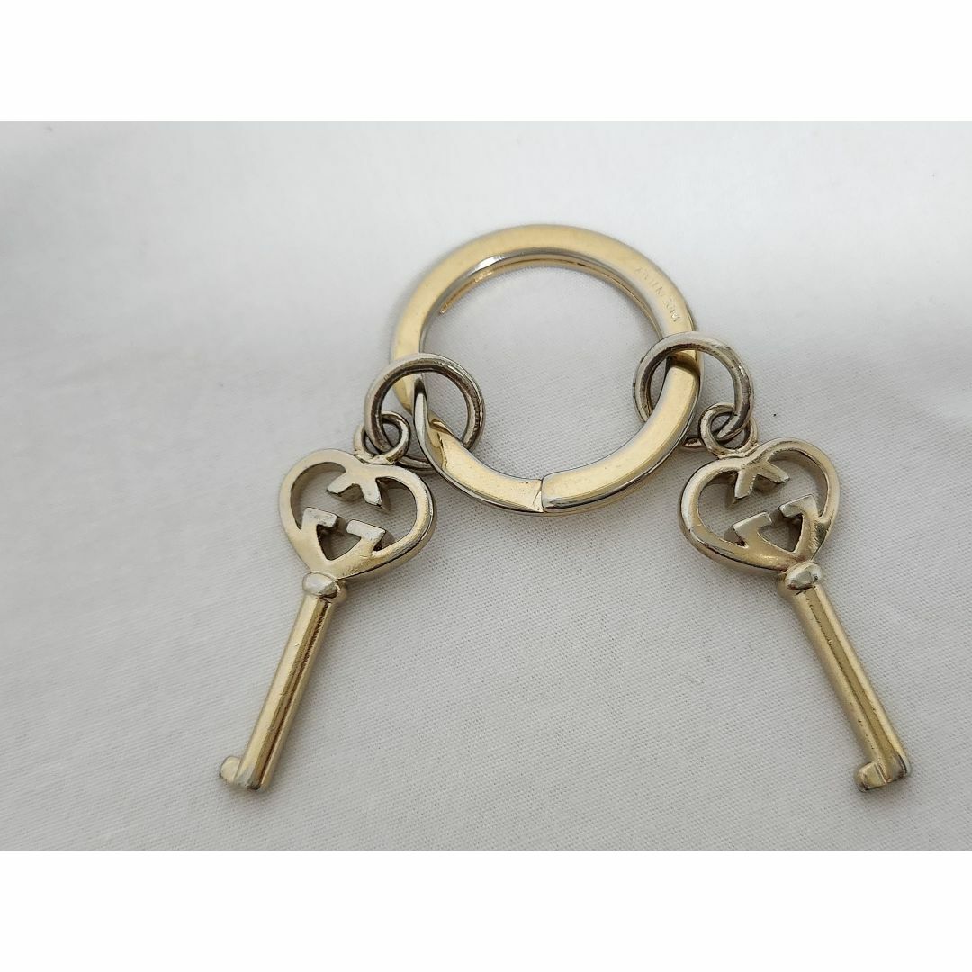 GUCCI - 正規レア グッチ ハートGG 2連カデナ キーホルダー