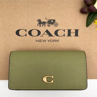 COACH - COACH ☆大人気☆ 6リングキーケース モス クロスグレイン