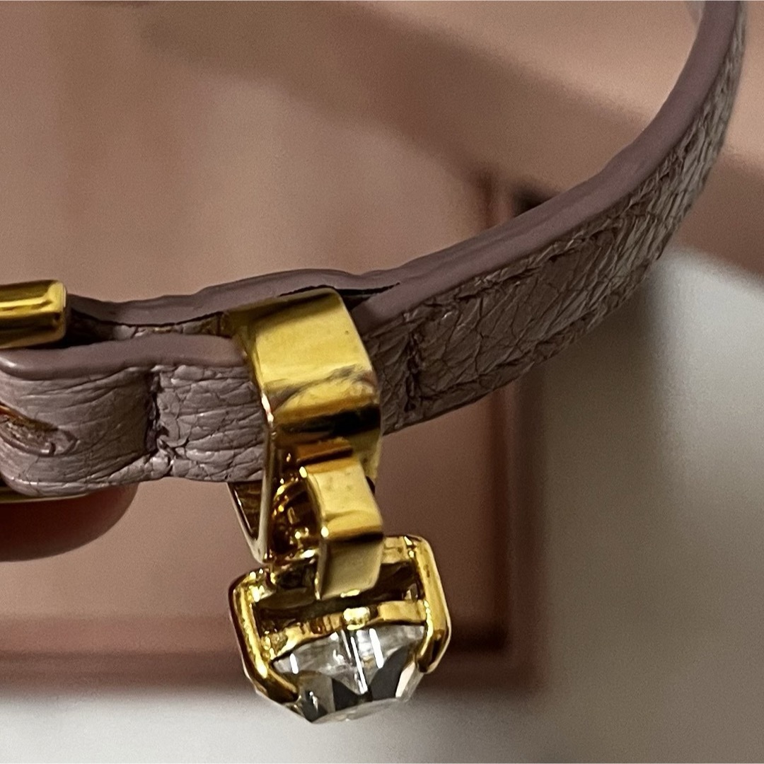 MIU MIU - miumiu クリスタル付マドラスレザーブレスレットの通販 by