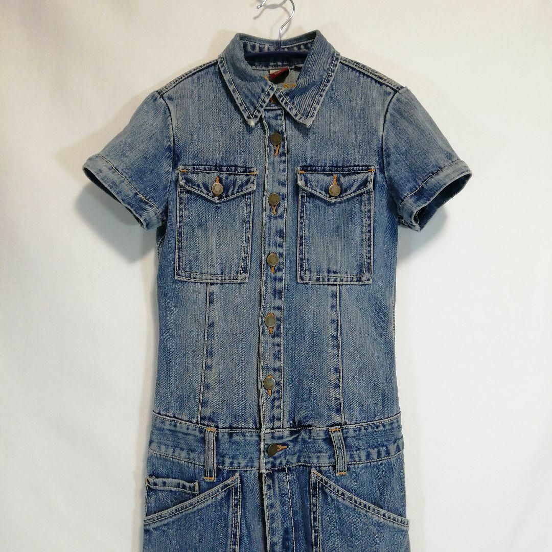 AVIREX - AVIREX レディース 2WAY オールインワン つなぎ デニム 半袖