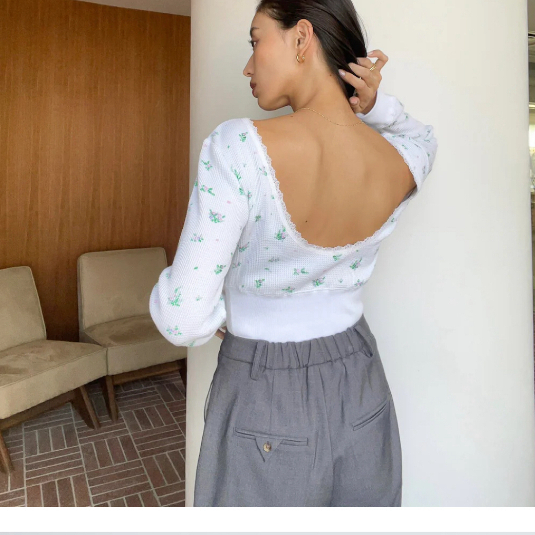 SeaRoomlynn - sea room lynn🍋Flowerサーマル2wayショートトップスの