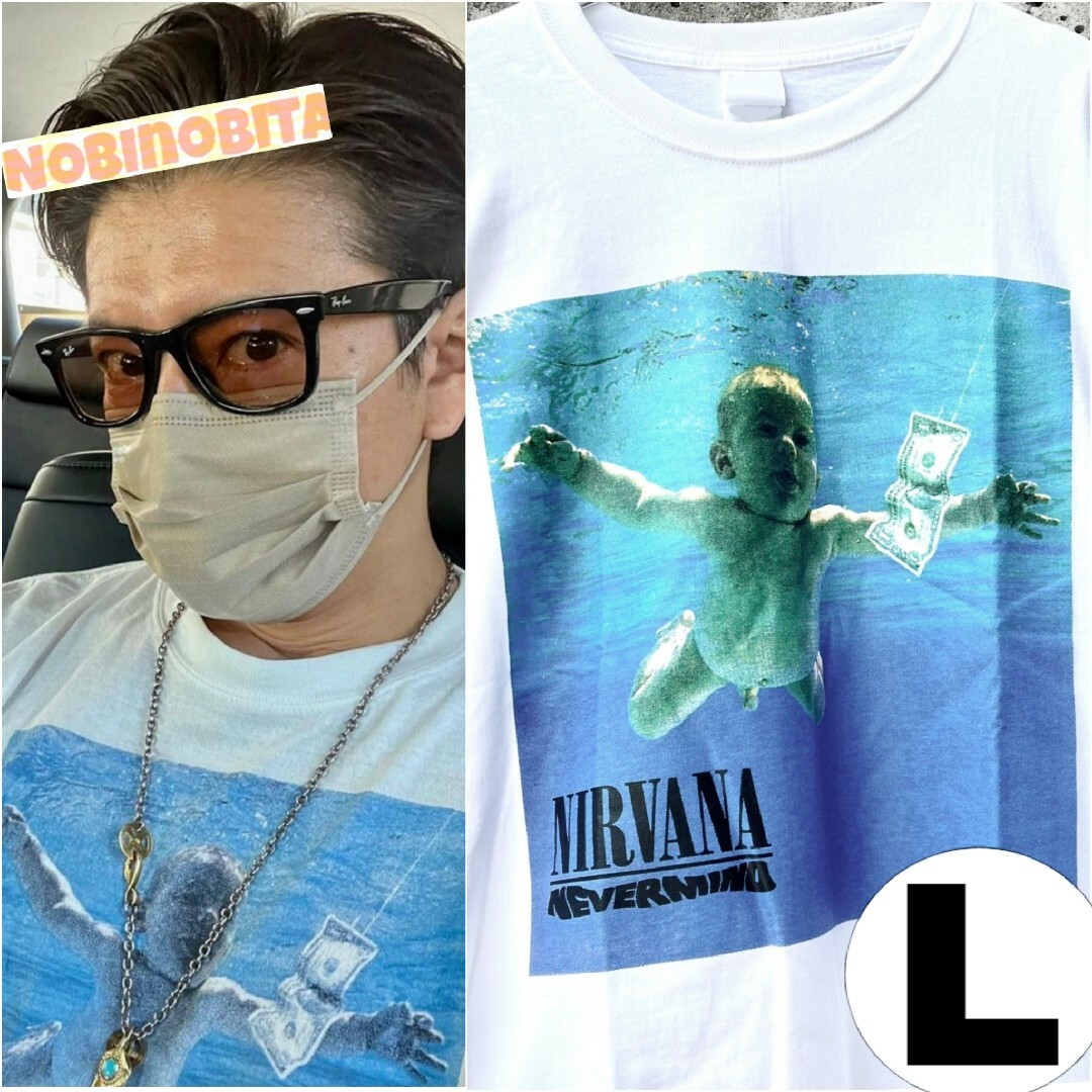 L半袖 ☆コムドットやまとニルヴァーナnevermind T キムタクの通販 by