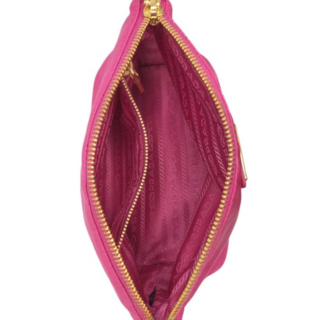 PRADA - プラダ ナイロン ポーチ トライアングルロゴ ピンク×ゴールド