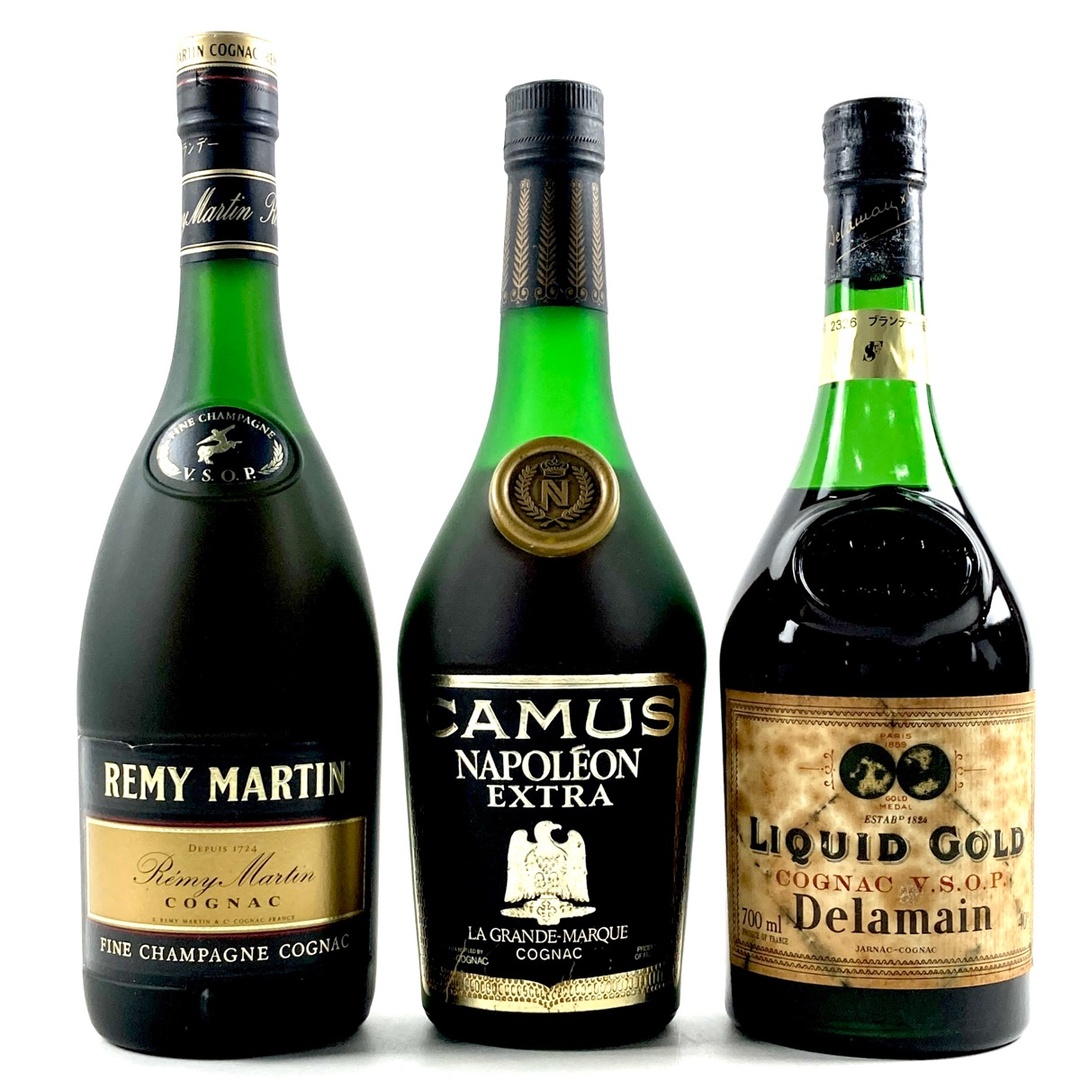 3本 レミーマルタン カミュ デラマン コニャック 3本 カミュ レミー