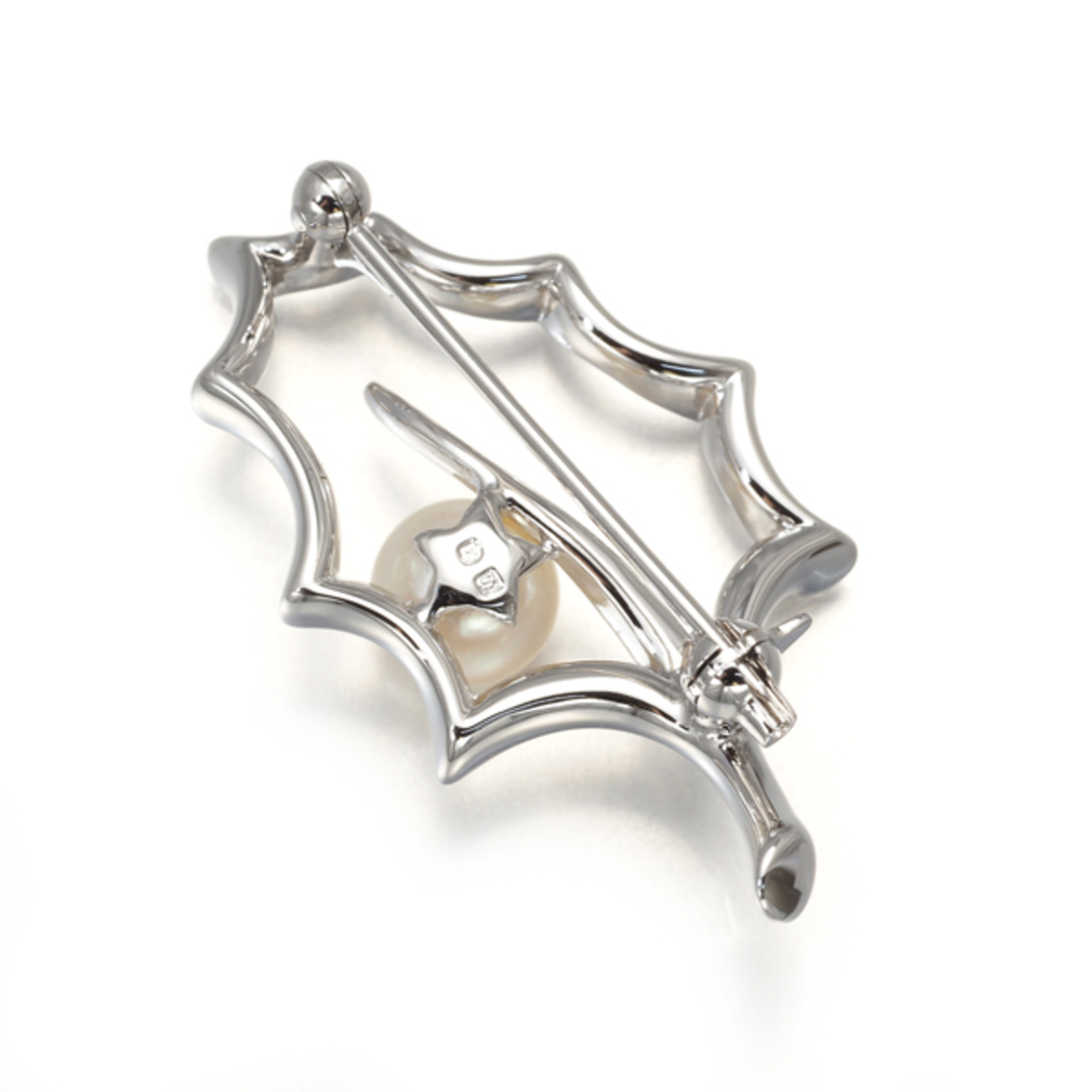 MIKIMOTO - ミキモト ブローチ パール アコヤ真珠 6.8mm リーフ