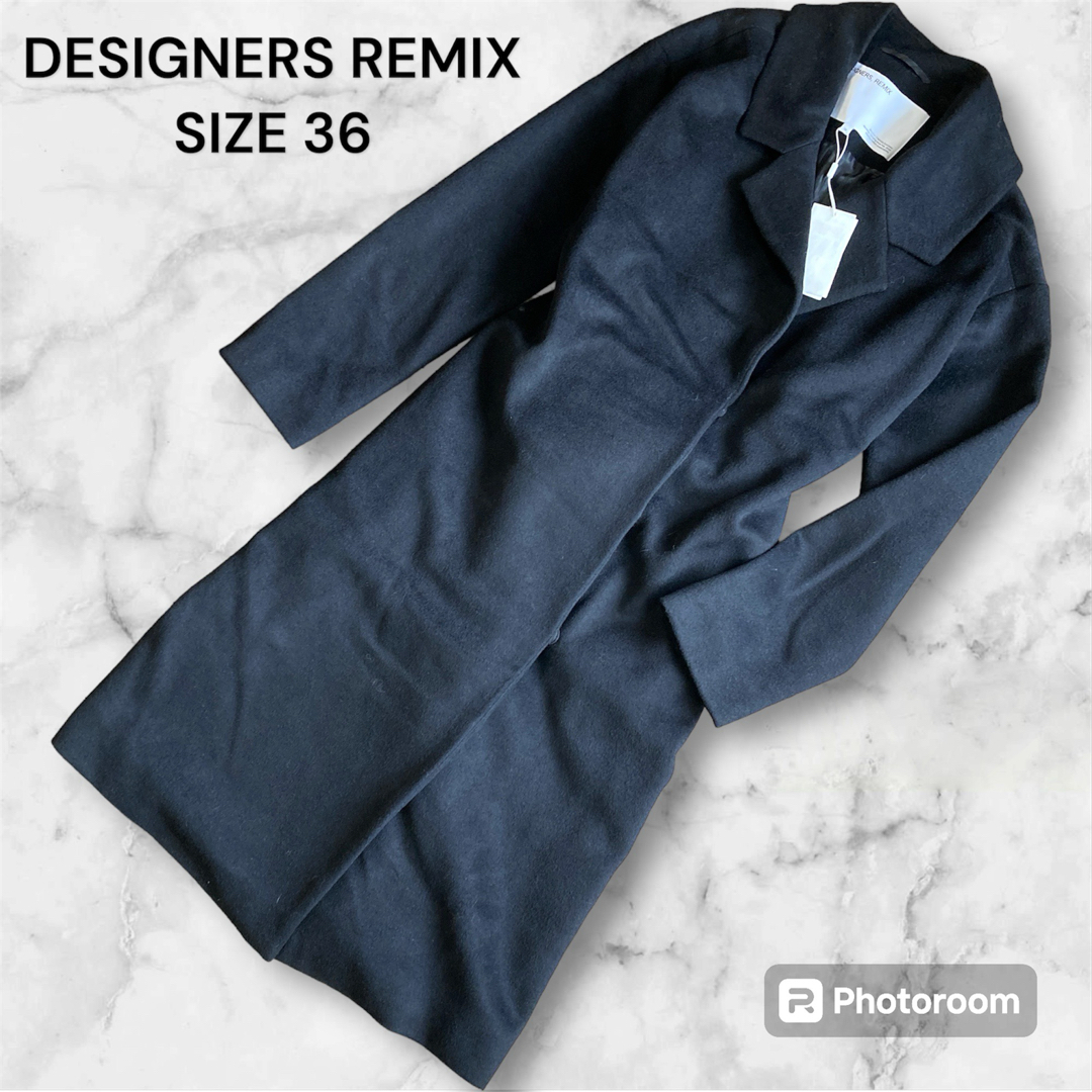 DESIGNERS REMIX - 【新品】DESIGNERS REMIX ロングコート ブラック 36