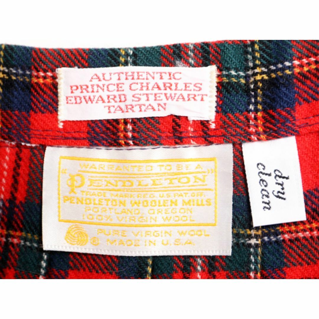PENDLETON - 70s USA製 ペンドルトン チェック ウール プリーツ