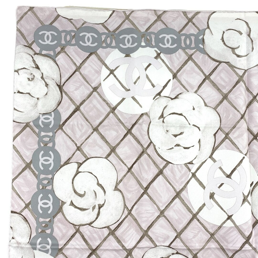 CHANELシルクスカーフCoco&カメリア柄