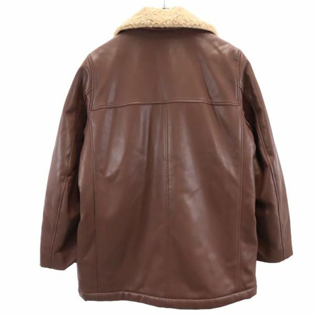 UNIQLO - ユニクロ フェイク レザージャケット L ブラウン UNIQLO 裏