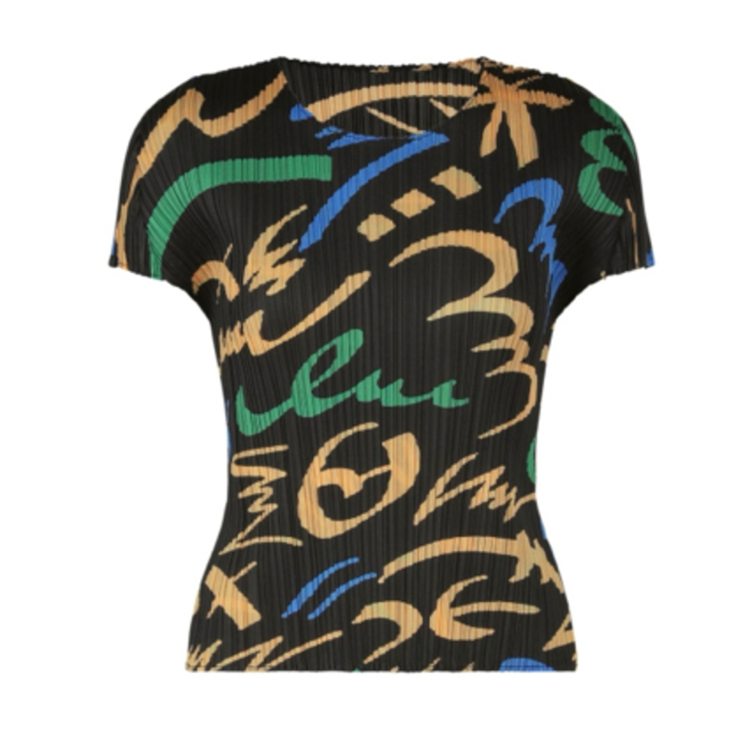 PLEATS PLEASE ISSEY MIYAKE - プリーツプリーズFIZZY BLACKトップス