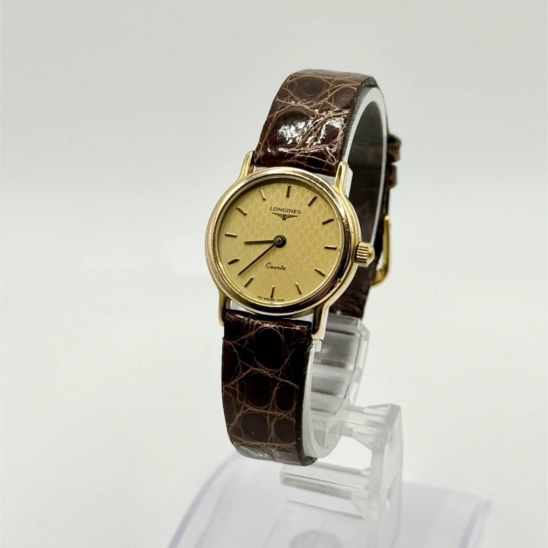 LONGINES - LONGINES QZ ロンジン 150 7051 ゴールド文字盤腕時計5BJY