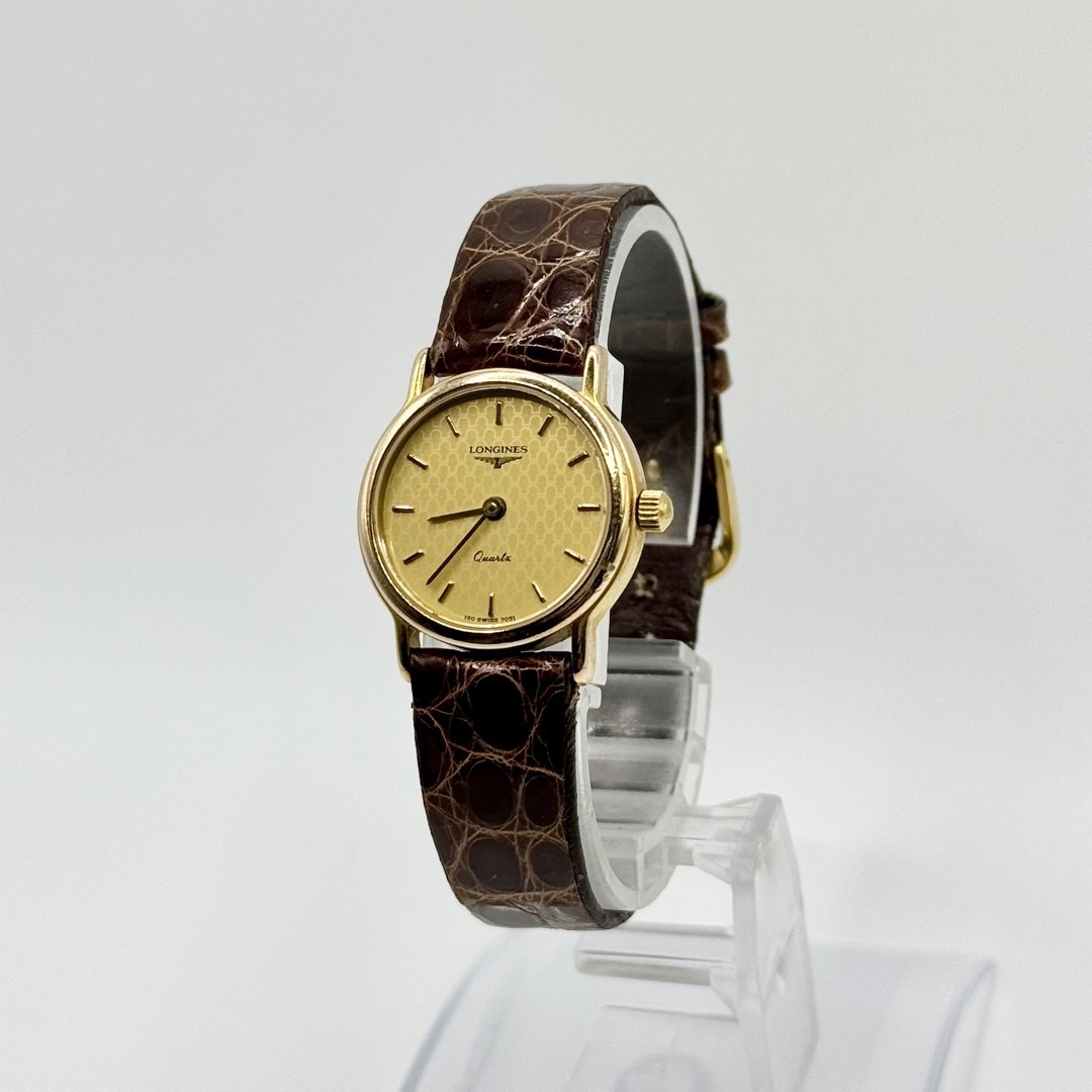 LONGINES - LONGINES QZ ロンジン 150 7051 ゴールド文字盤腕時計5BJY