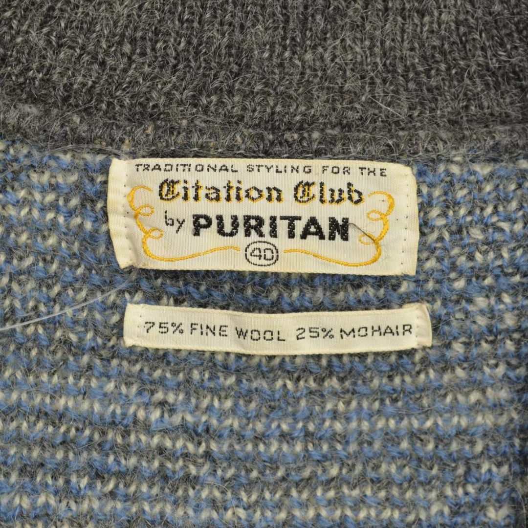 PURITAN】60s〜 ウールモヘア混 アーガイル長袖カーディガンの通販 by