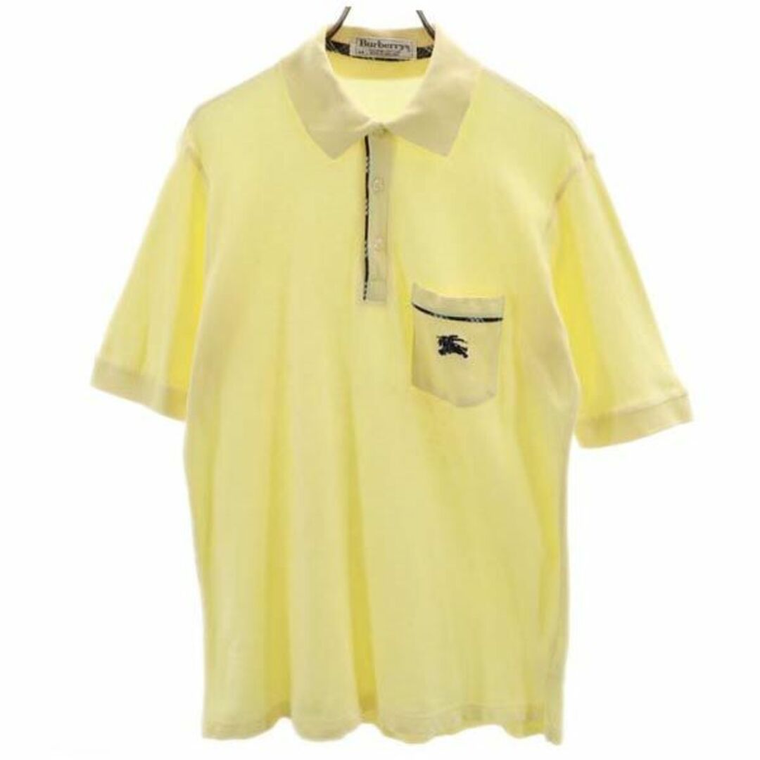 BURBERRY - バーバリーズ 90s オールド 半袖 ポロシャツ M イエロー系
