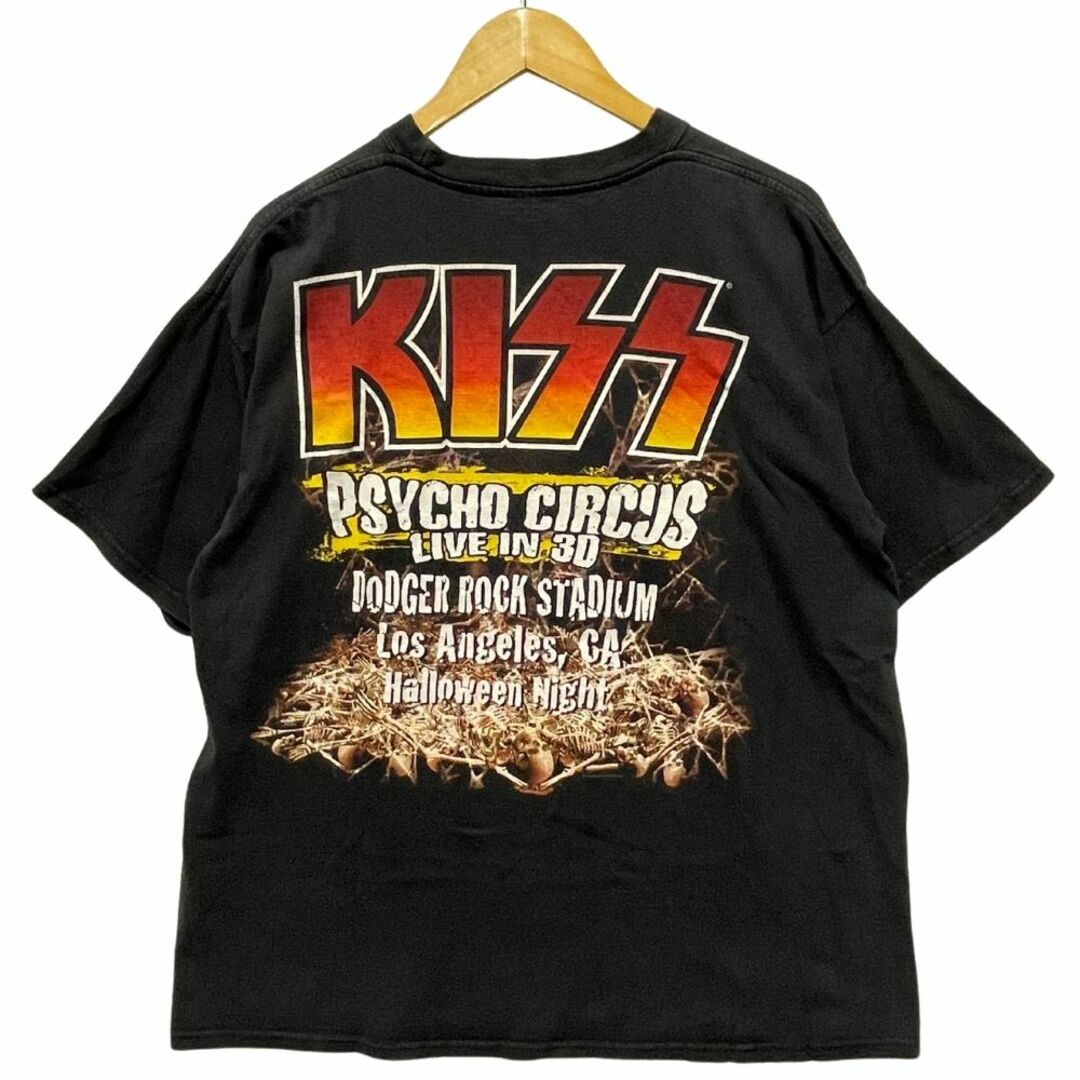 ヴィンテージ KISS バンド Tシャツ 袖 裾ダブル ブラック サイズ不明