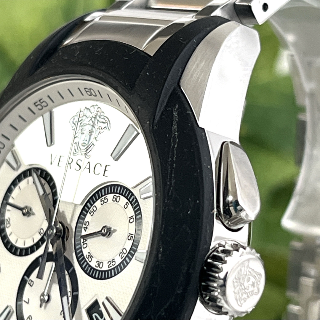 VERSACE - ヴェルサーチ メデューサ クォーツ クロノグラフ デイト表示