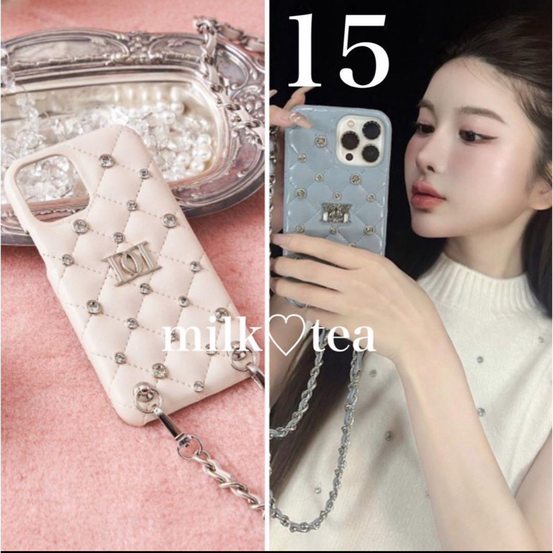 Darich - 新品未開封 キルティングビジューiPhoneケース アイボリー