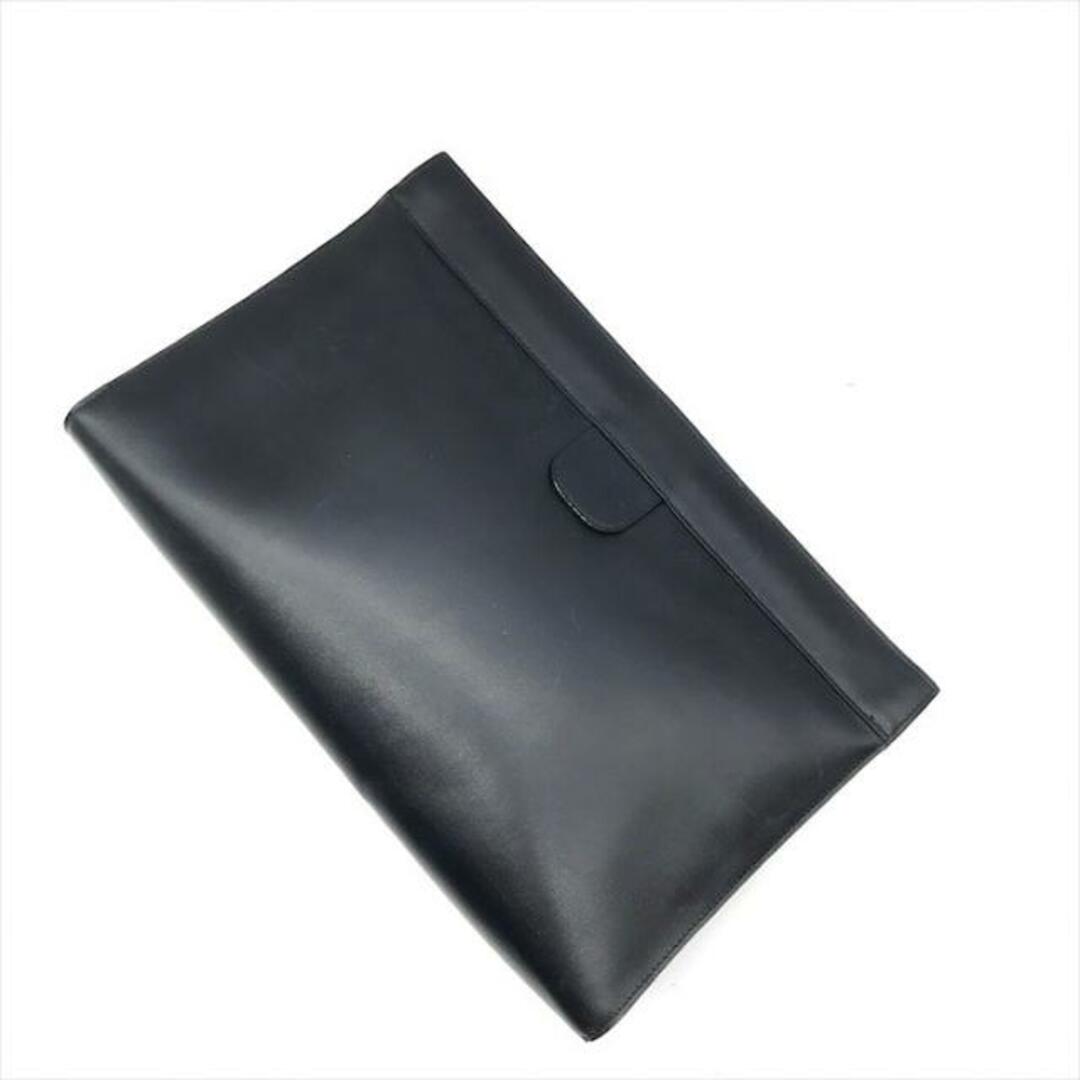 CHANEL シャネル ココマーク カーフ レザー クラッチ バッグ ネイビー