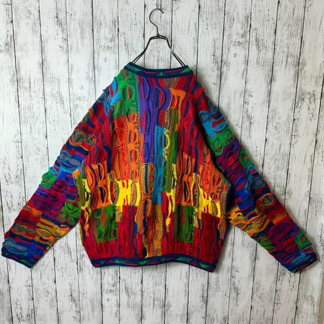 COOGI - 【希少1点物】COOGI クージー 3Dニット セーター L 総柄 緑