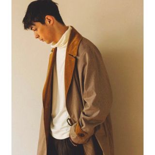 PUBLIC TOKYO - PUBLIC TOKYO 極 ダブルチェスターコート ネイビー