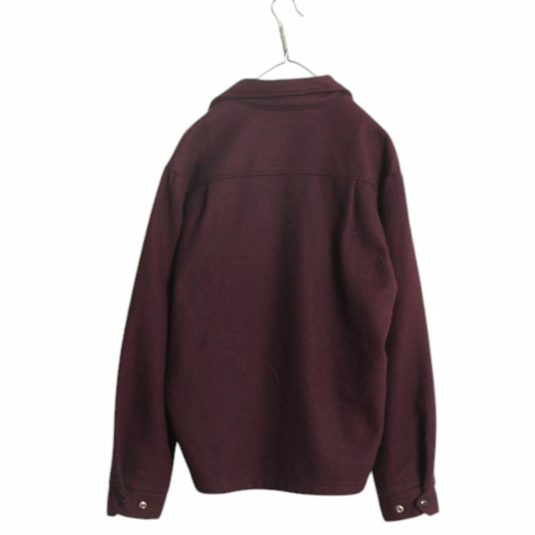 60s 70s ☆ レースアップ メルトン ウール プルオーバー シャツ