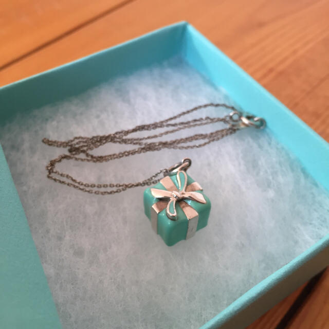 Tiffany & Co. - ティファニー ブルーボックスチャームネックレスの