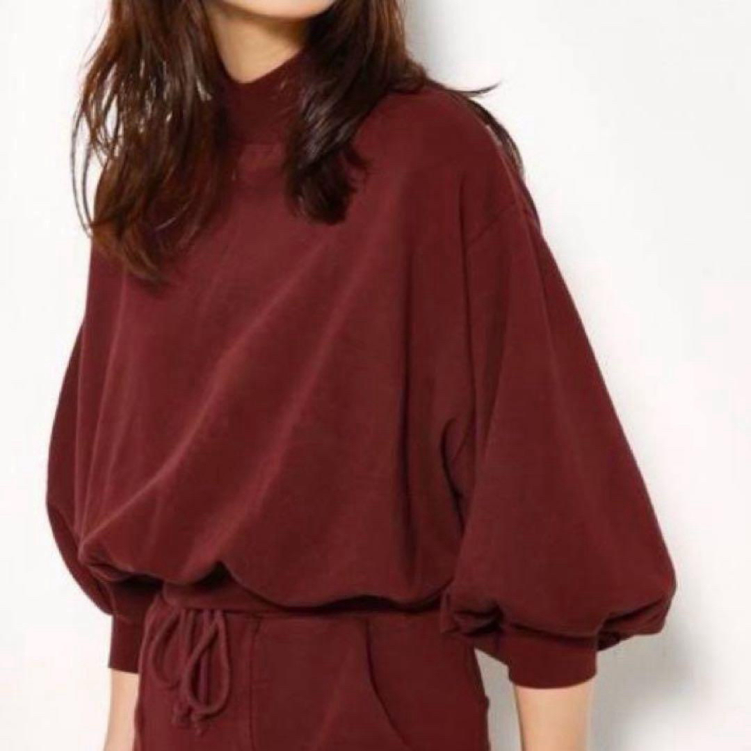 SLY - SLY タックスリーブスウェットトップス M ボルドー スライ