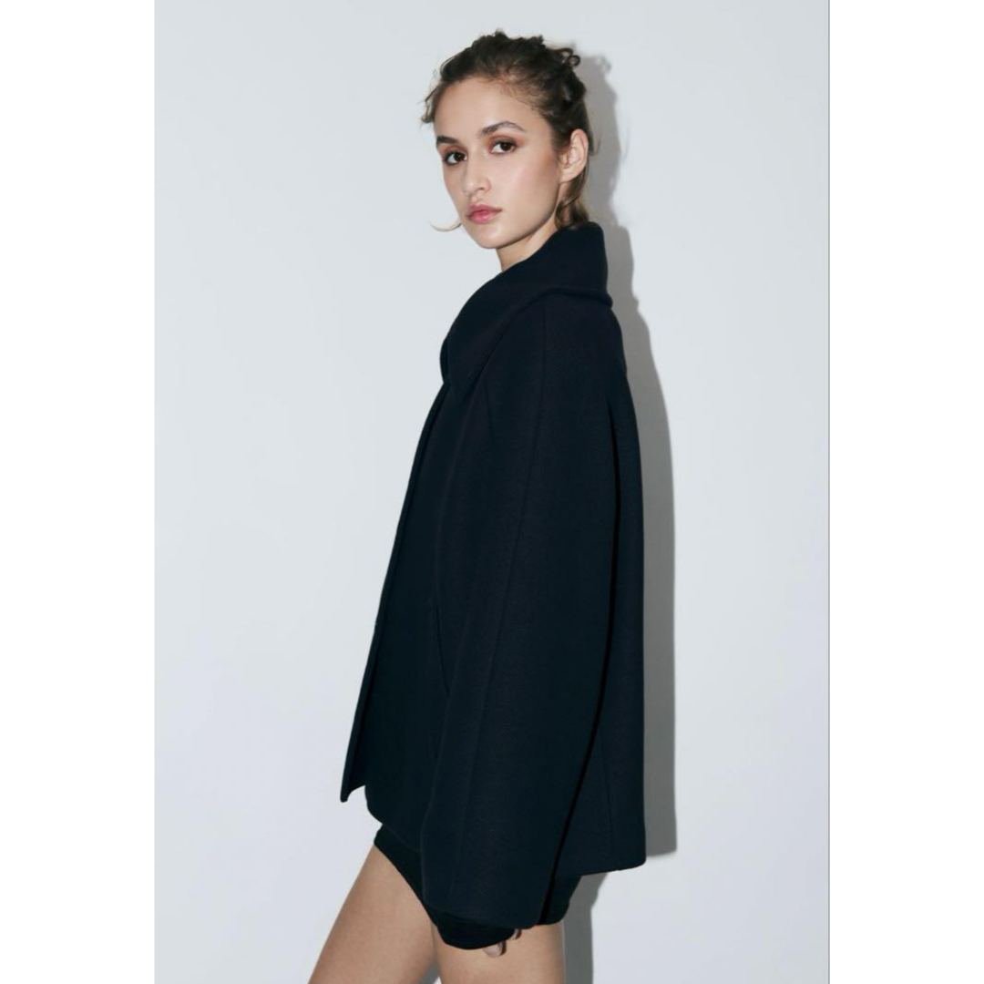 ZARA - ZW COLLECTION ショートウールブレンドコート の通販 by mana