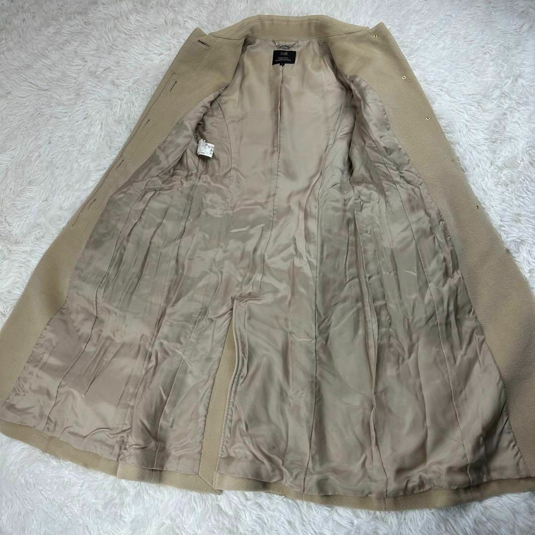 23区✨ウール カシミヤ アンゴラブレンド ロングコート ベージュ サイズ38