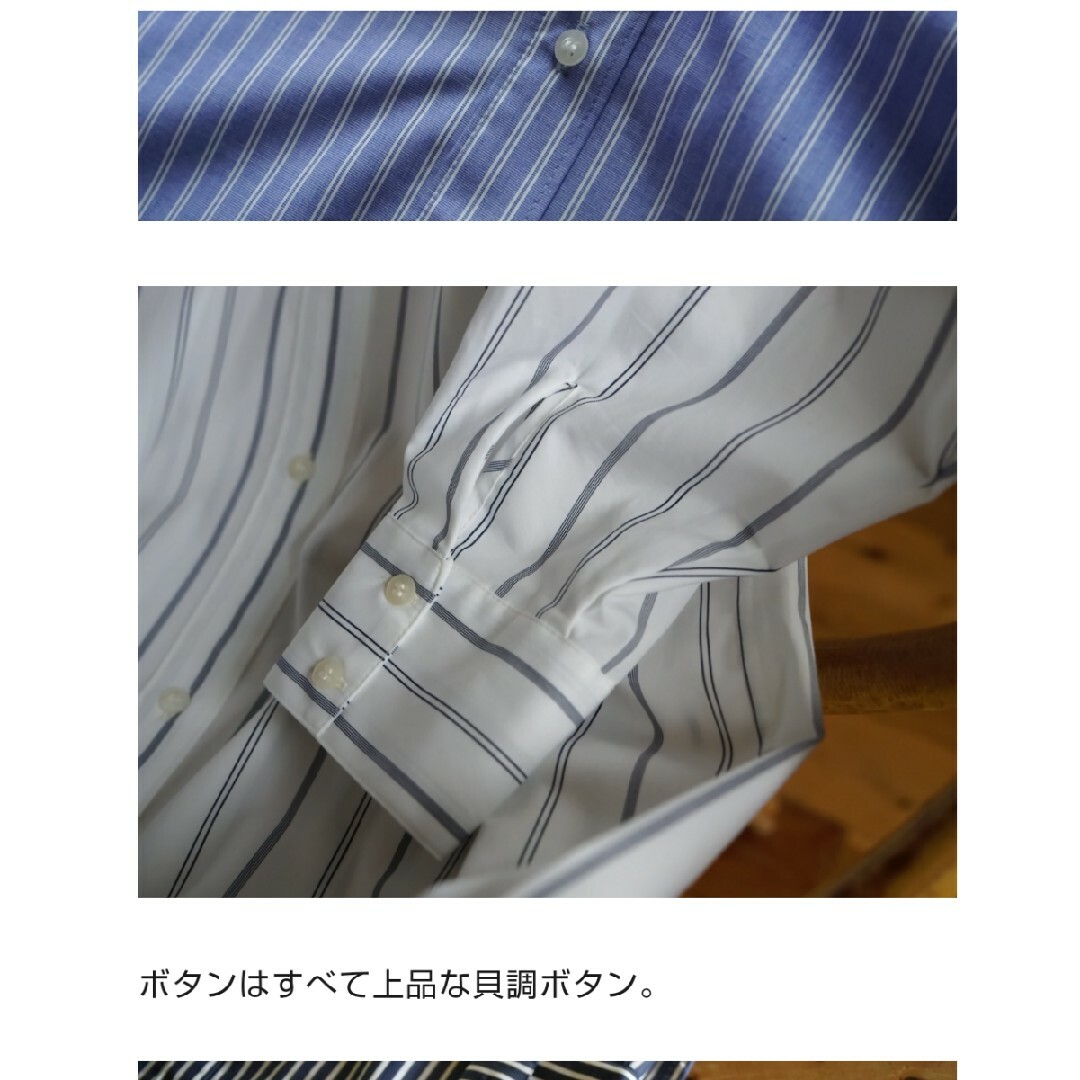 mio様専用 OURHOME 播州織のベーシックシャツ ホワイト系の通販 by は