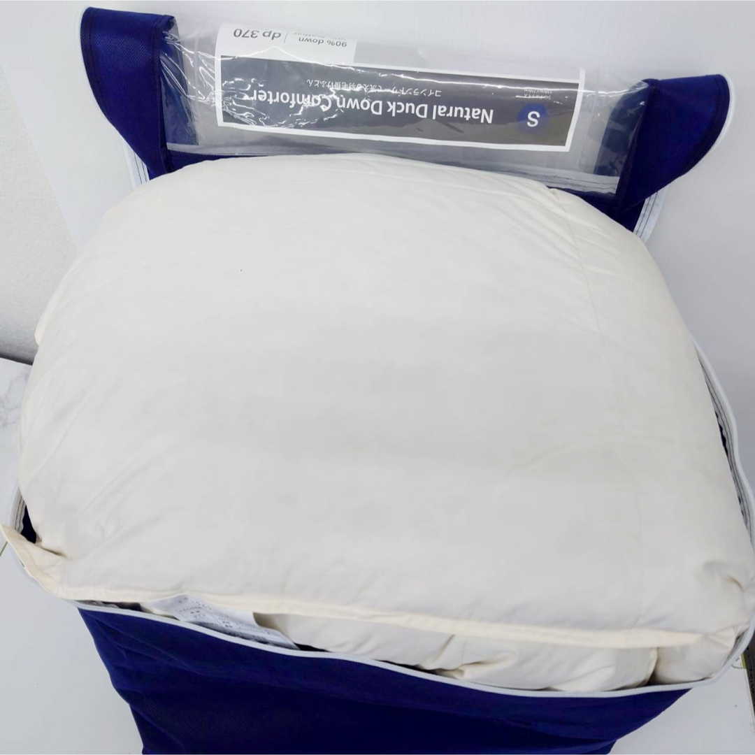 コストコ - 羽毛肌掛け ナチュラルダックダウン90％ シングル 370
