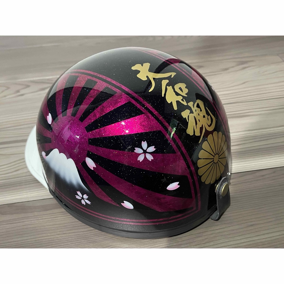 ピンクラメ 富士日章 コルク半 ヘルメットの通販 by paint｜ラクマ