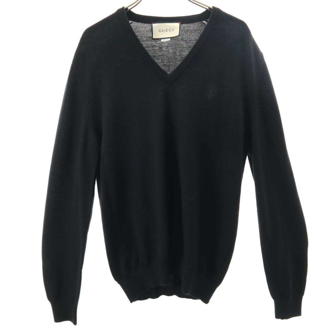 GUCCI - 古着 GUCCI グッチ イタリア製 長袖 Vネック セーター S