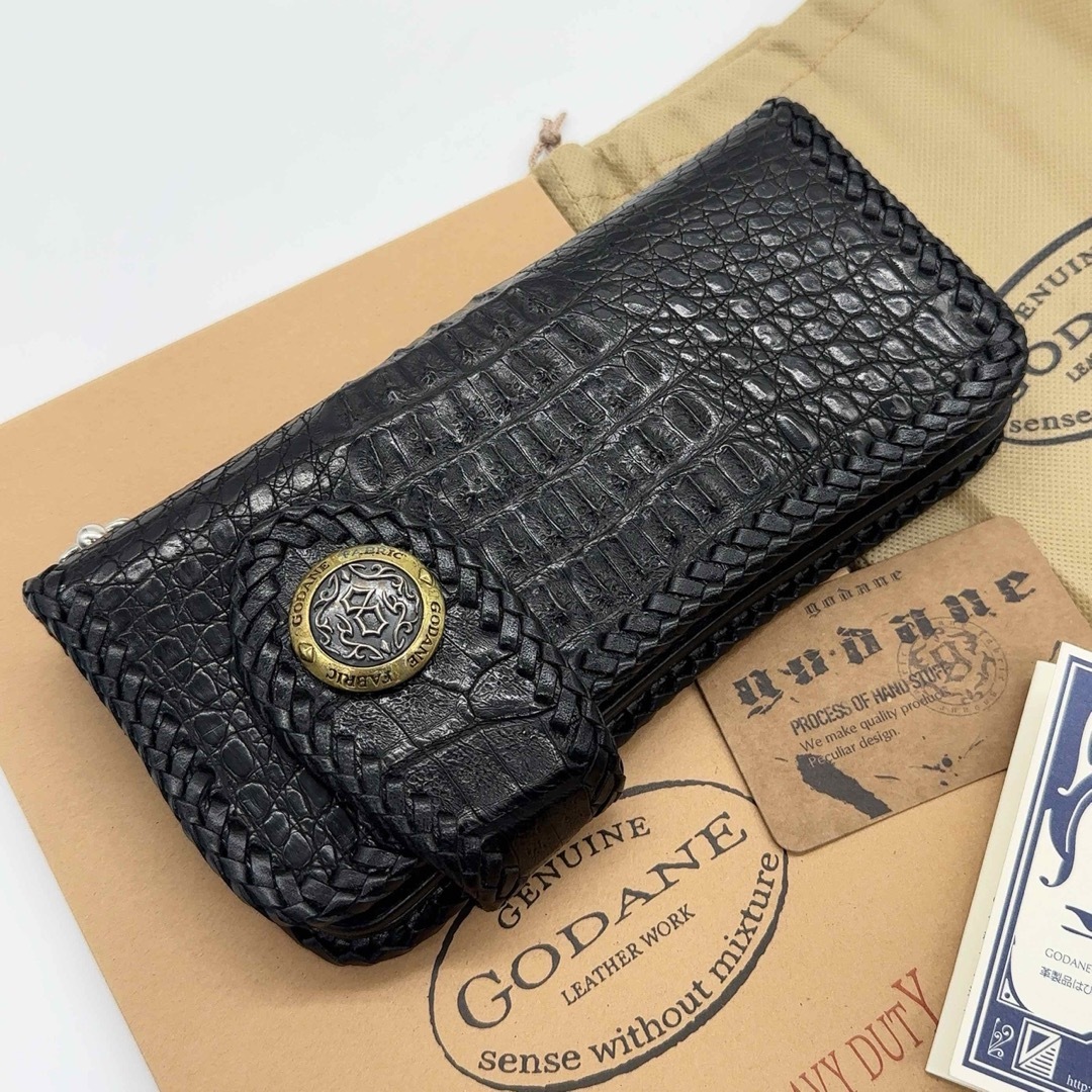 GODANE - 【希少+美品】GODANE ゴダン クロコダイル バイカーズ