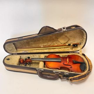 4/4フルサイズバイオリン AN-01 茶色 ハードケース、弓、松脂付 4/4