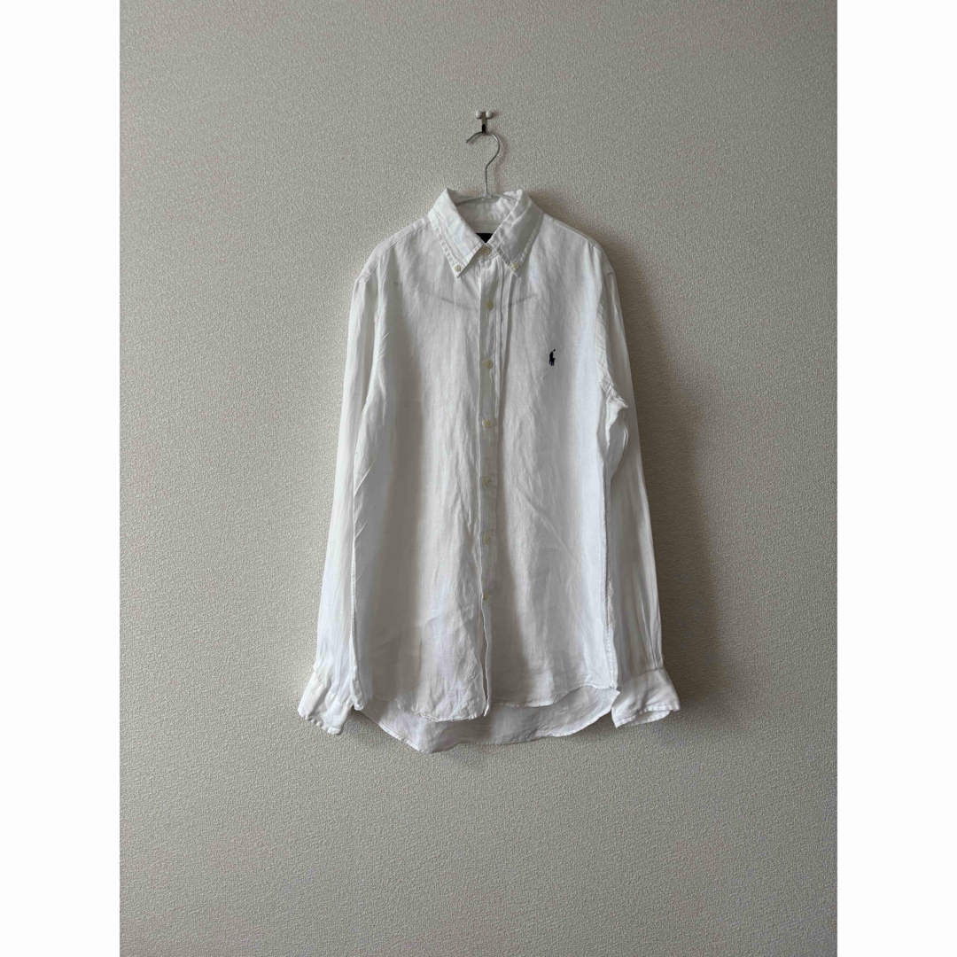 POLO RALPH LAUREN - ラルフローレン リネン 麻 シャツ ホワイト Sの